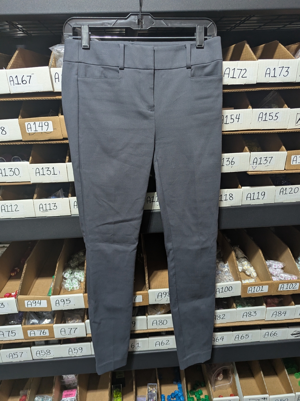 Classic Women's Skinny Dress Pants - Gray 0